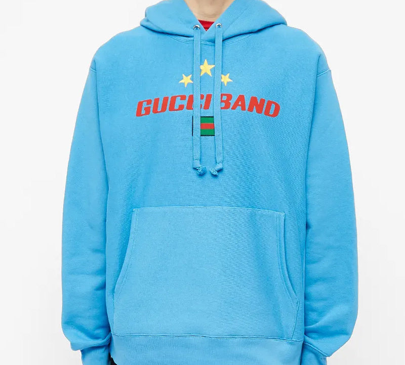 Men's Gucci BAND STARS Logo POPOVER Blue 560502-XJB27-4370 - 2