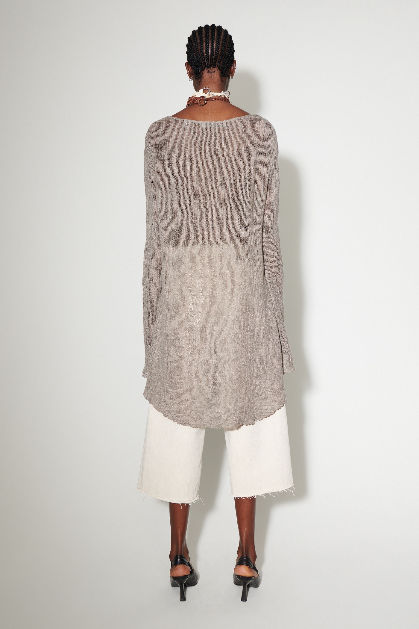 Two Face Dress Grey Granite Yawning Linen - 6