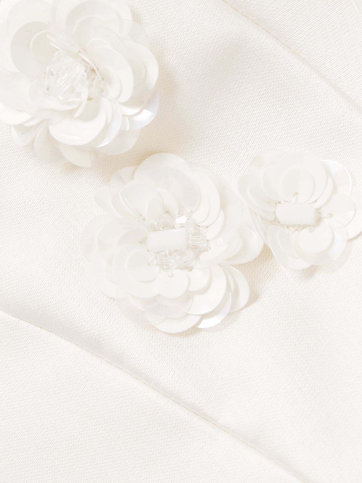 Abella embellished mikado midi dress Ivory - 4