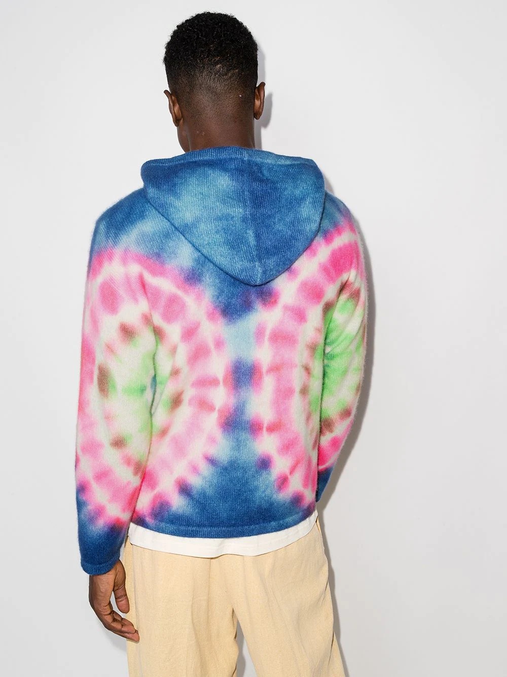 Olympus knitted tie-dye hoodie - 3