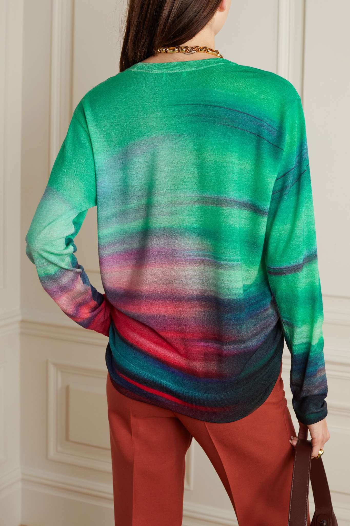 Tie-dyed merino wool-blend sweater - 3