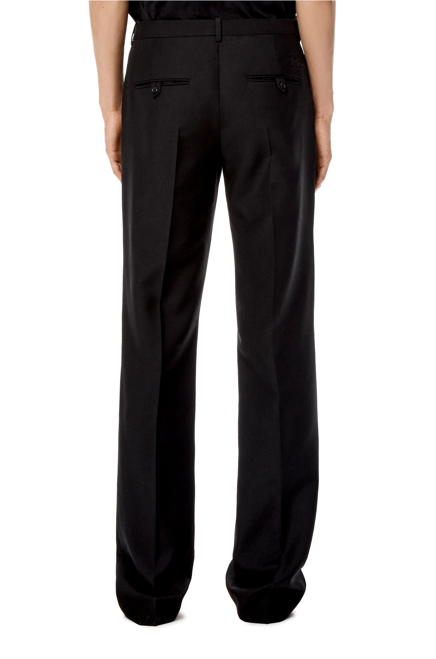 Slim trousers in wool and cotton - 4