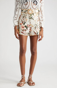 【Zimmermann】Belted floral linen shorts Zimmermann Belted floral linen shorts Zimmermann
