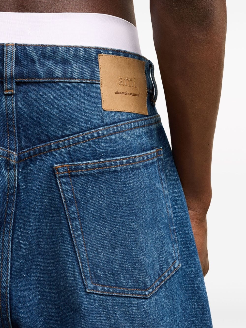 logo patch loose-fit jeans - 6