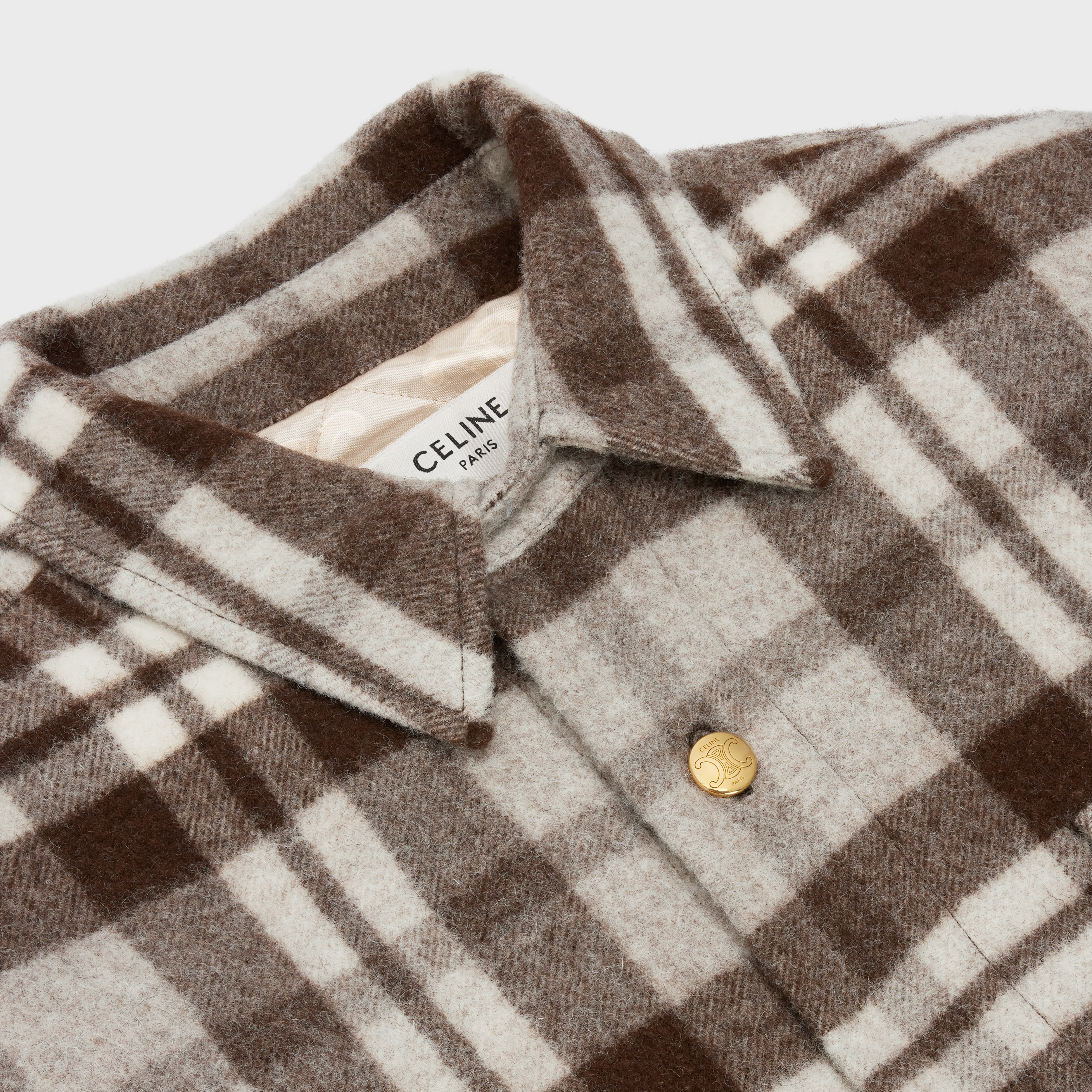 Oversized overshirt in checked Wool - 3