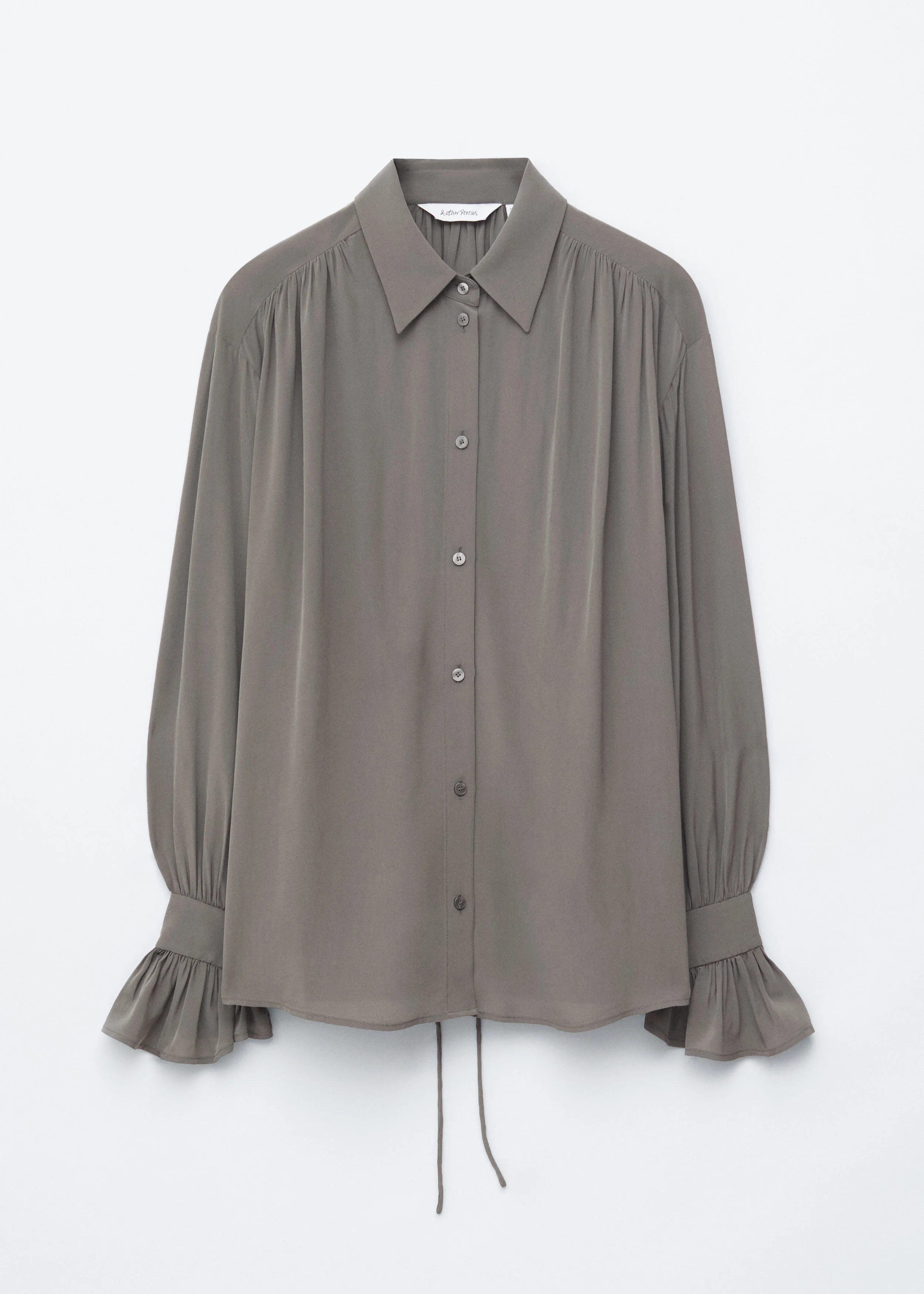 Tie-Back Gathered Blouse - 1