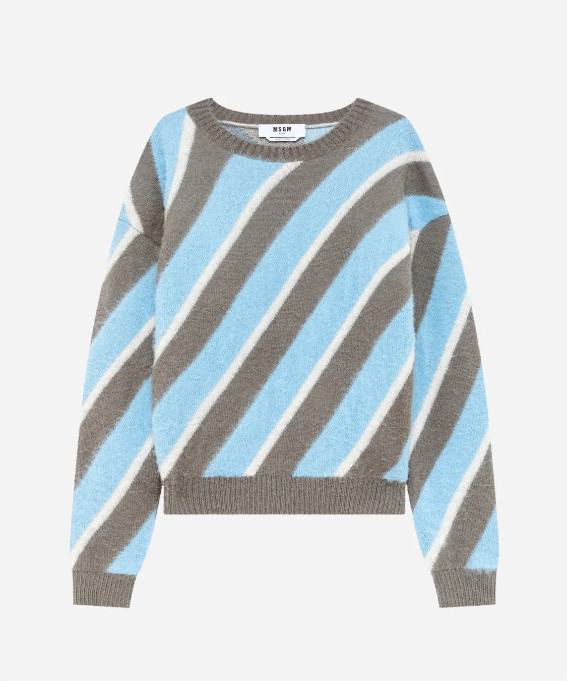 Striped mohair blend sweater - 1