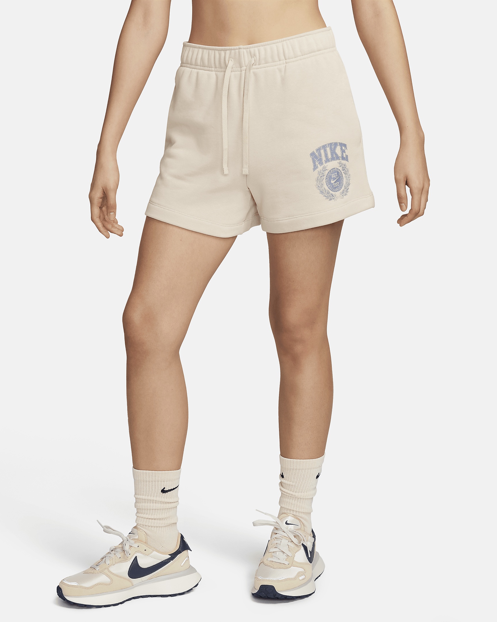 Women's Nike Sportswear Club Fleece Mid-Rise Graphic Shorts - 1