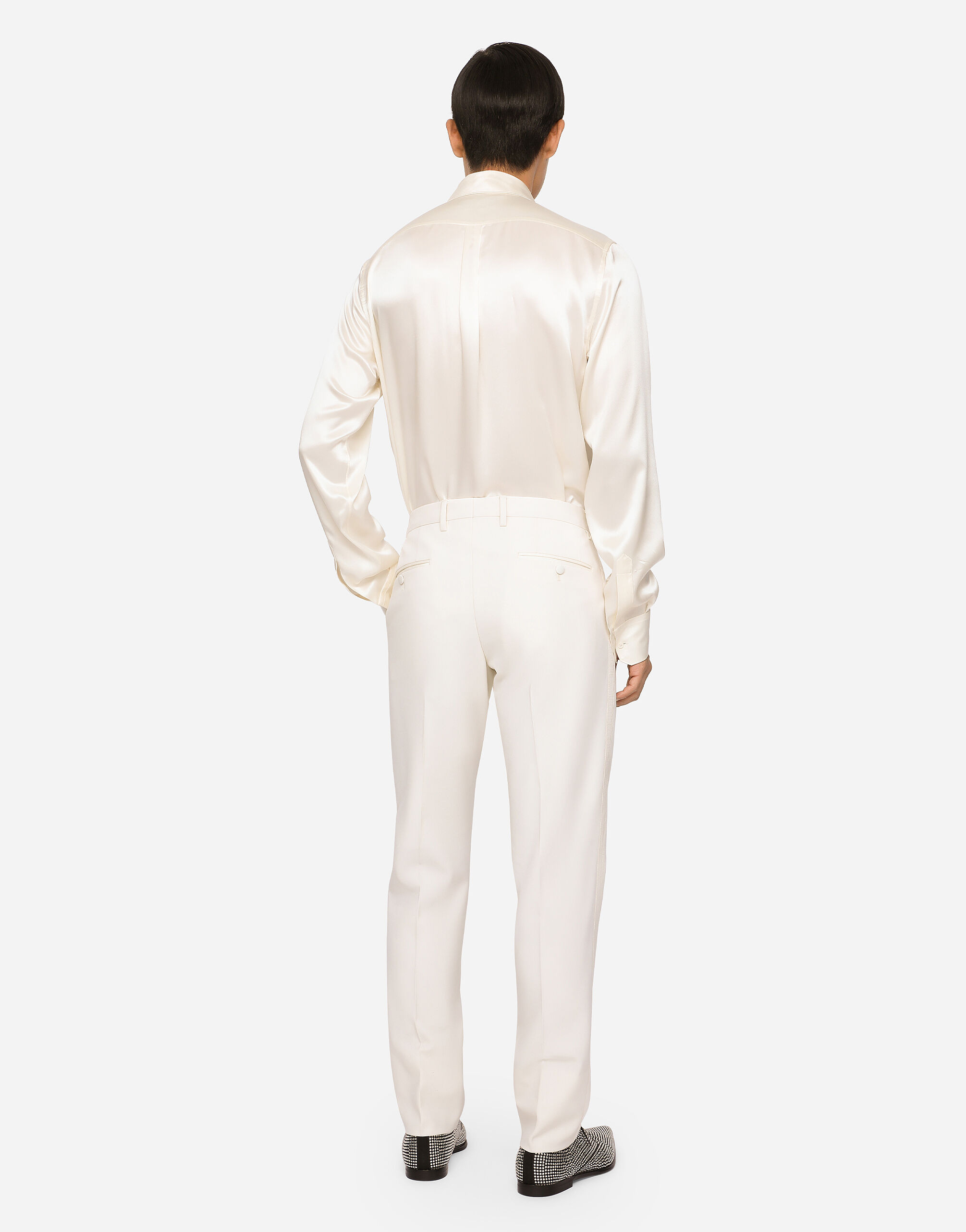 Silk satin Martini-fit shirt - 6