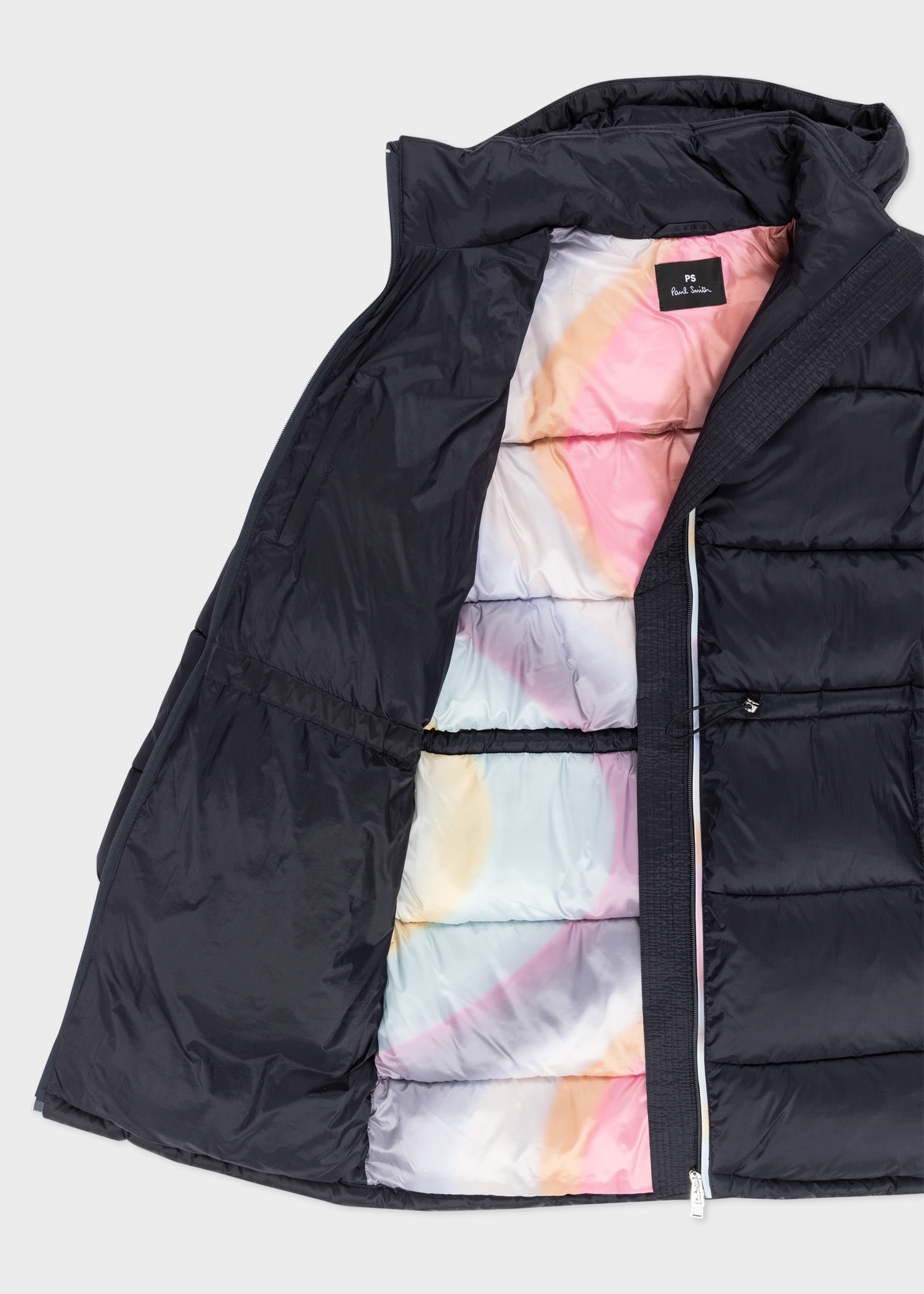 Navy 'Swirl' Padded Coat - 2