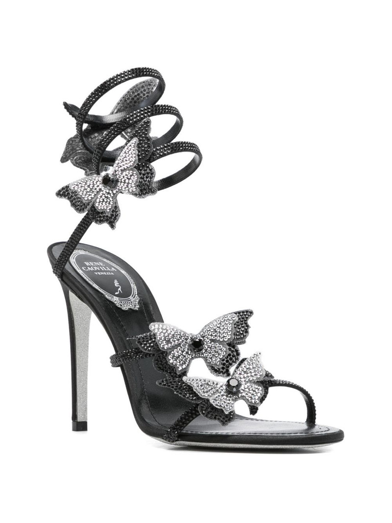 RENE CAOVILLA butterfly-embellished sandals outlook