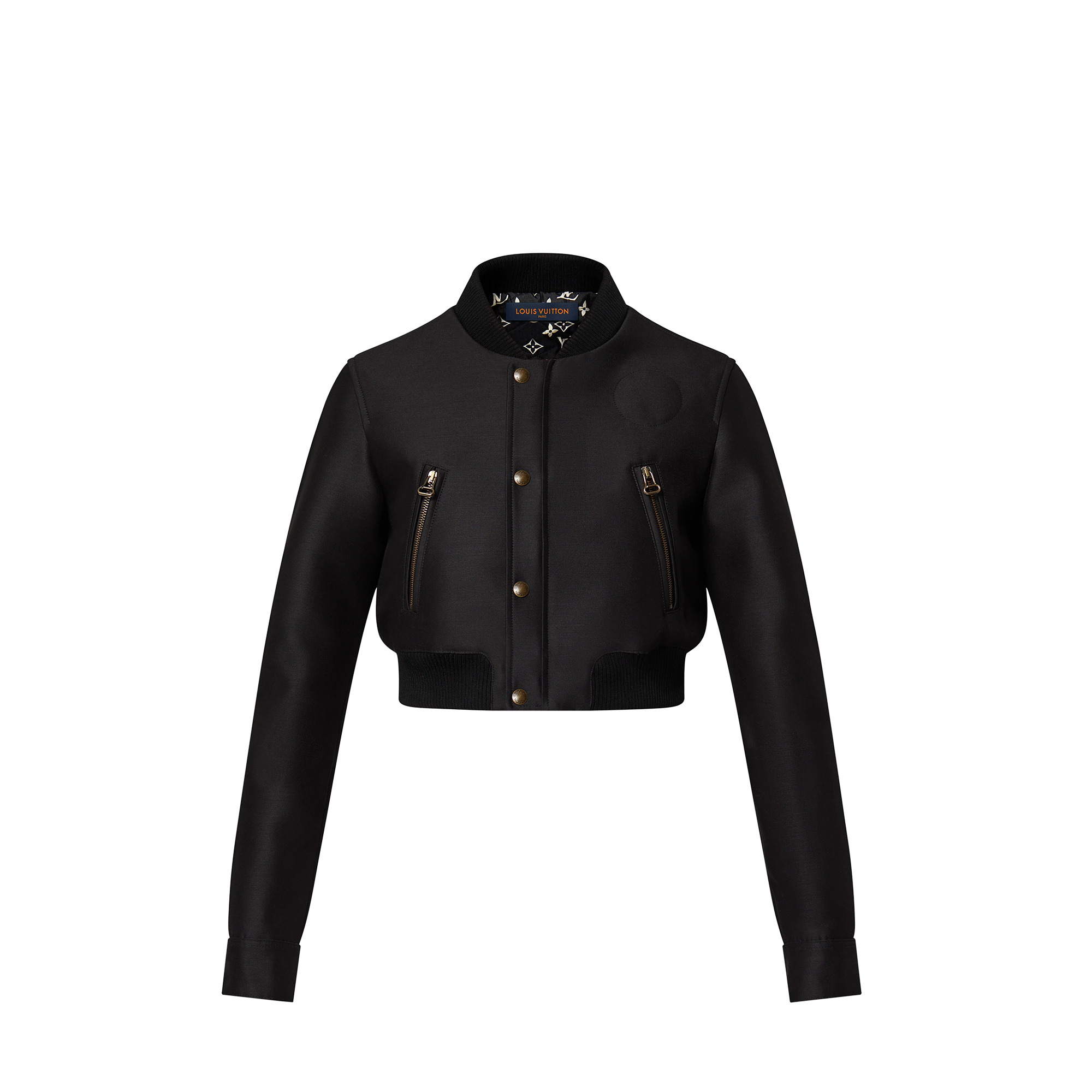 Cropped Mikado Bomber Jacket - 1