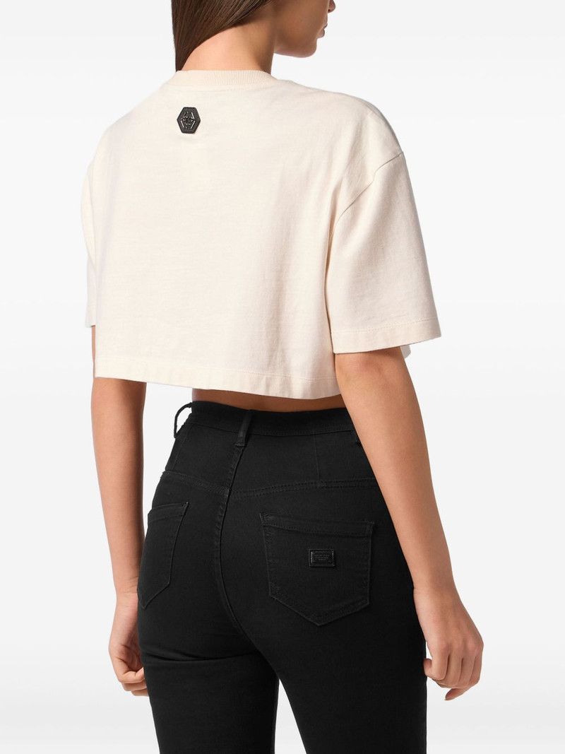 Crystal Signature cropped T-Shirt 3