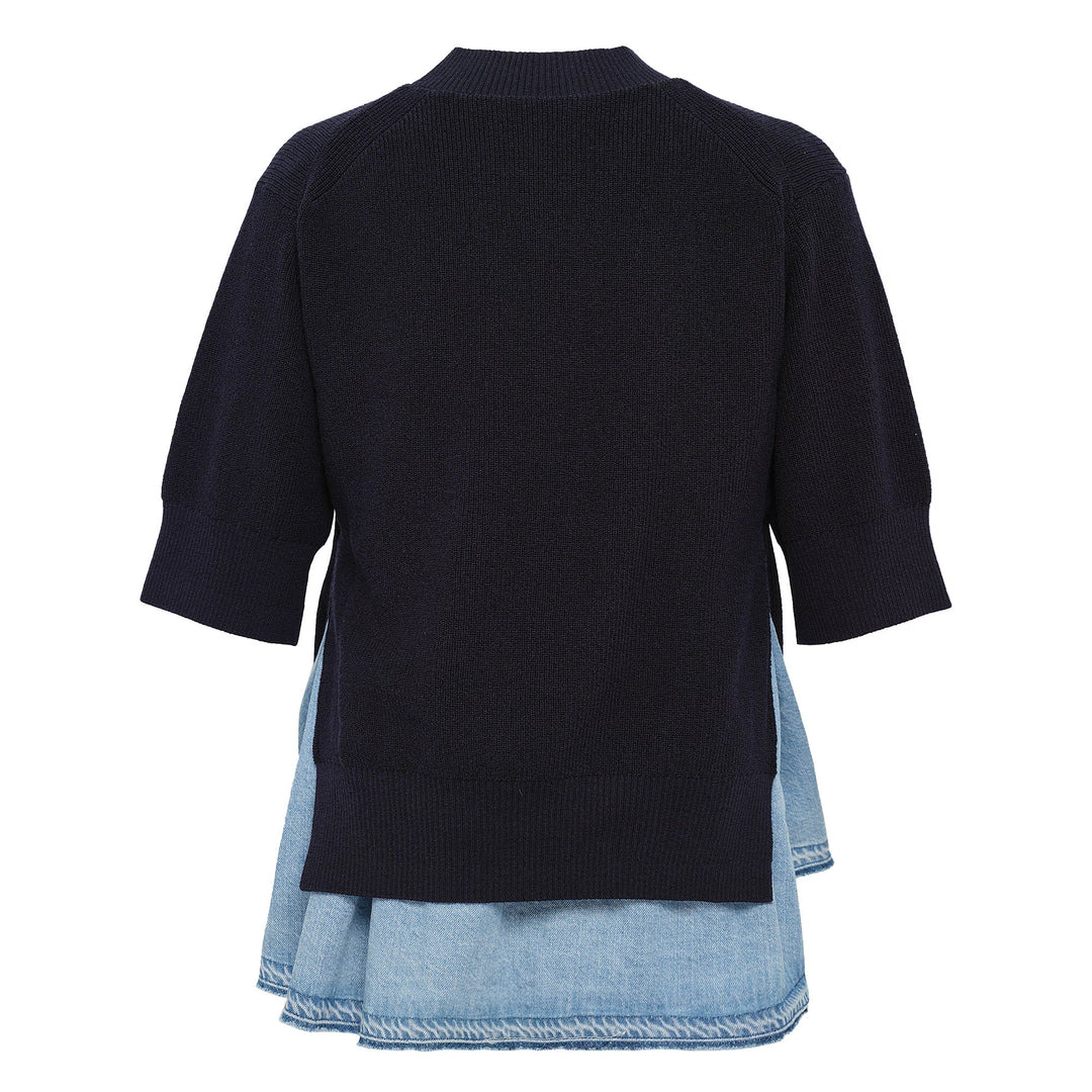 Denim x Knit Pullover - 2