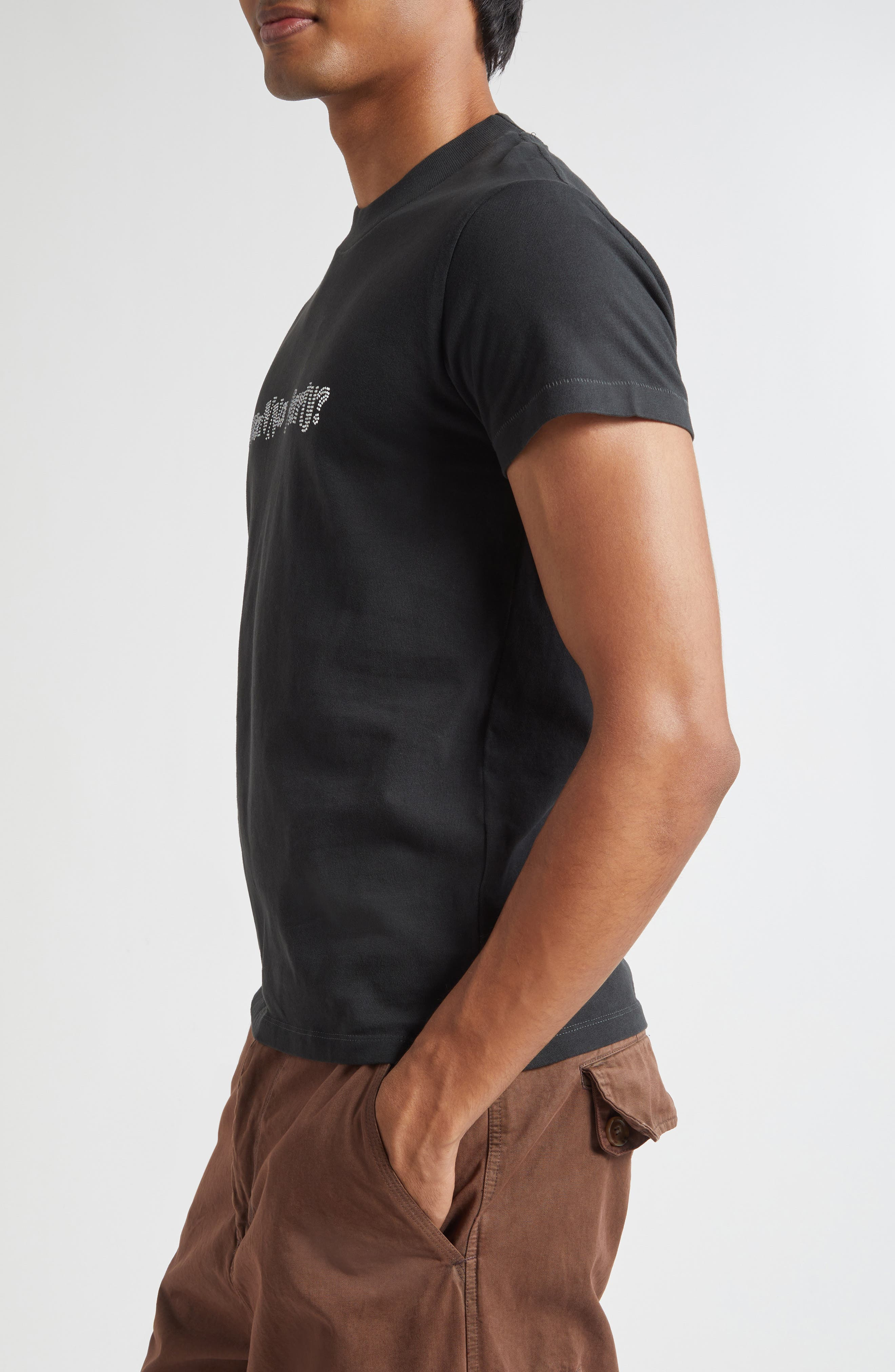ERL Gender Inclusive Crystal Embellished Wanna Party T-Shirt in Black at Nordstrom - 4