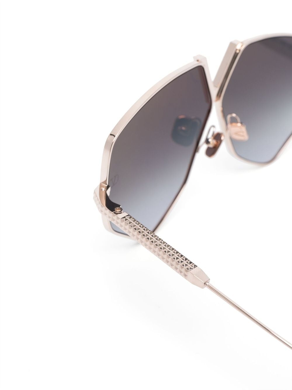 geometric-frame tinted sunglasses - 3