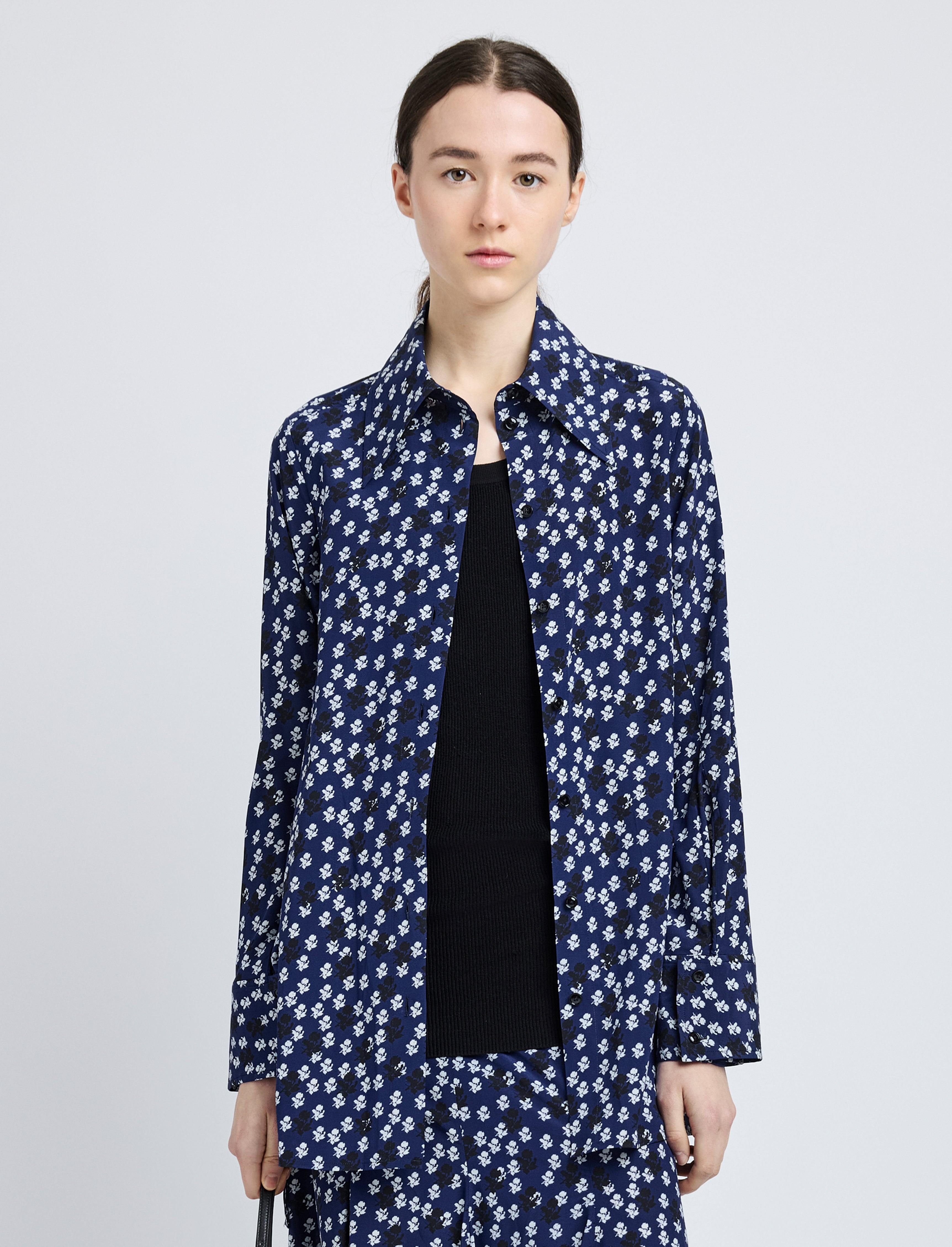 Emmeline Shirt in Printed Silk Viscose - 2