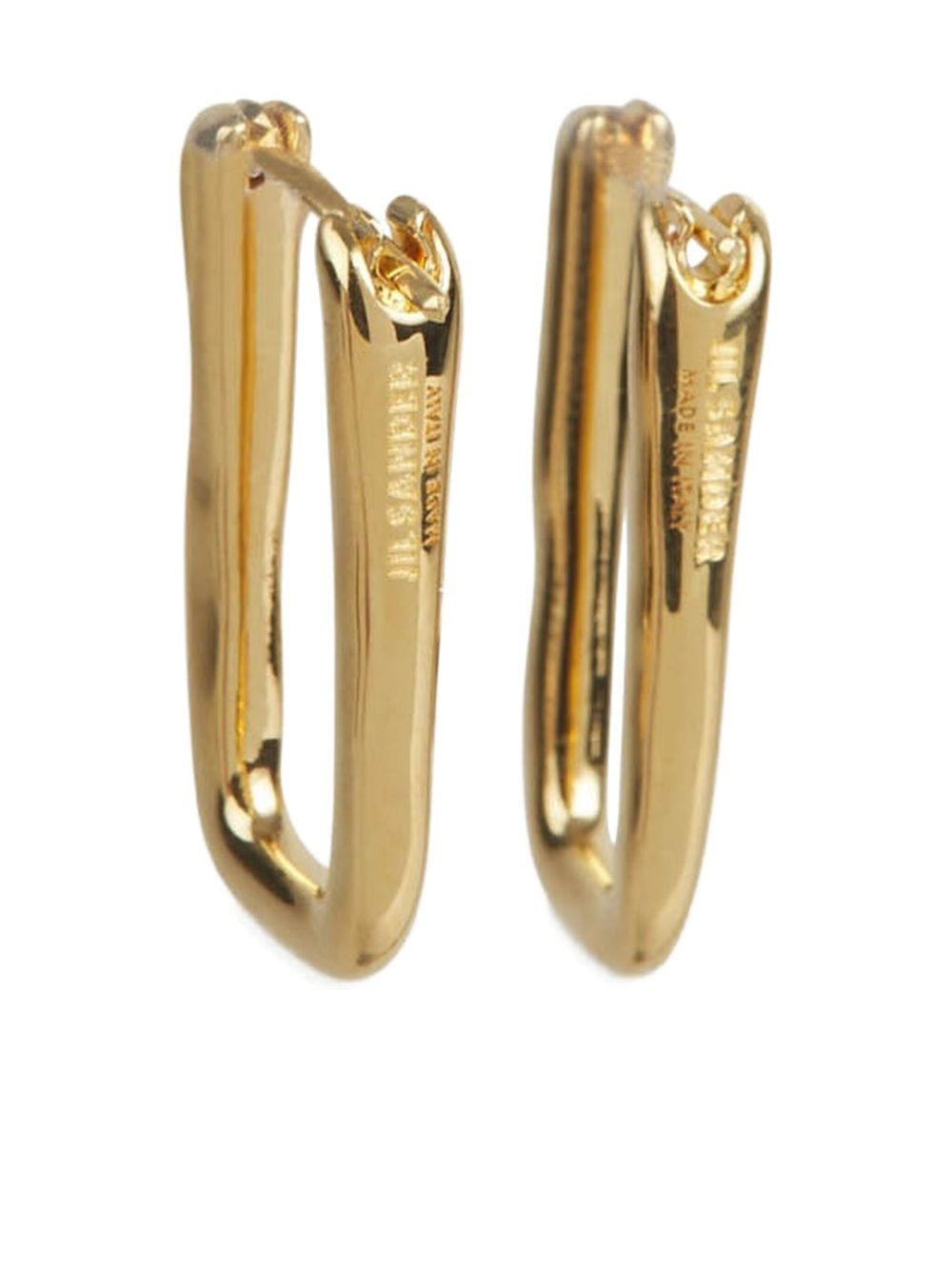 logo-engraved earrings - 2
