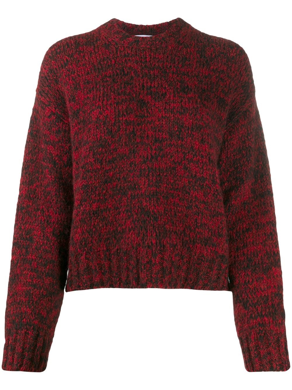 graphic-print knitted jumper - 1