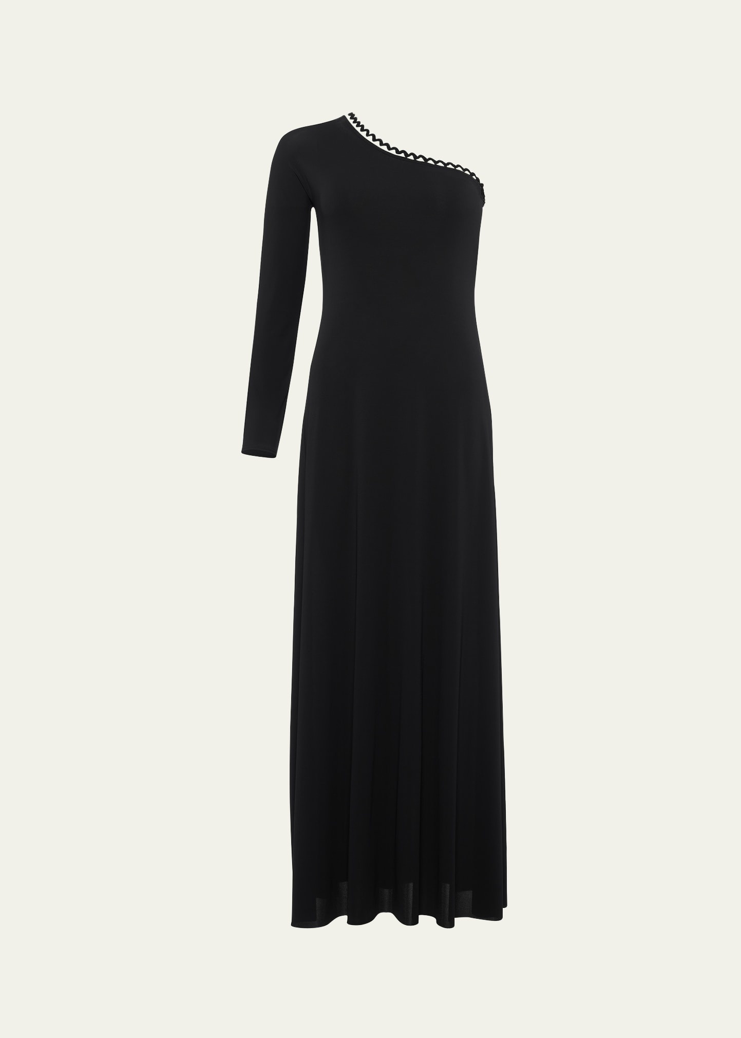 Play One-Shoulder Ric Rac-Trim Long Dress - 1