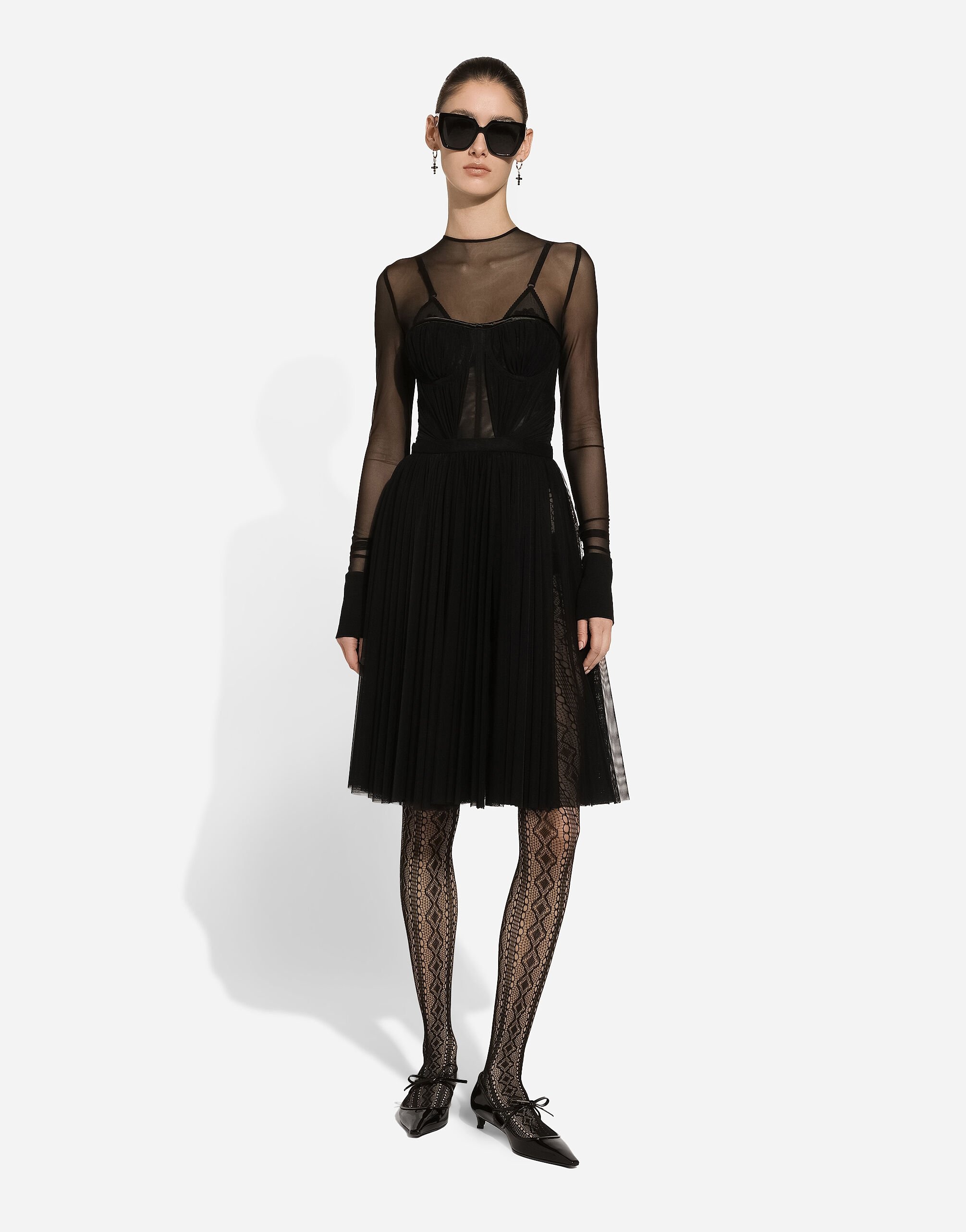 Light tulle dress with corset details - 2