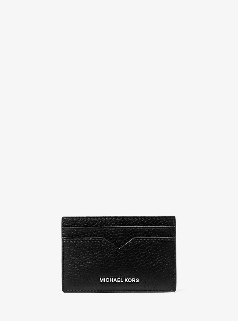 Hudson Pebbled Leather Card Case - 1