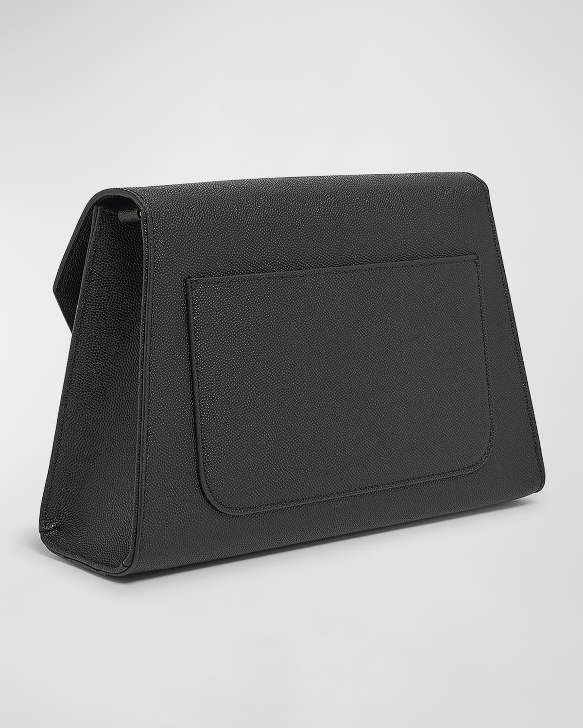 Embleme Flap Shoulder Bag in Grained Leather - 6