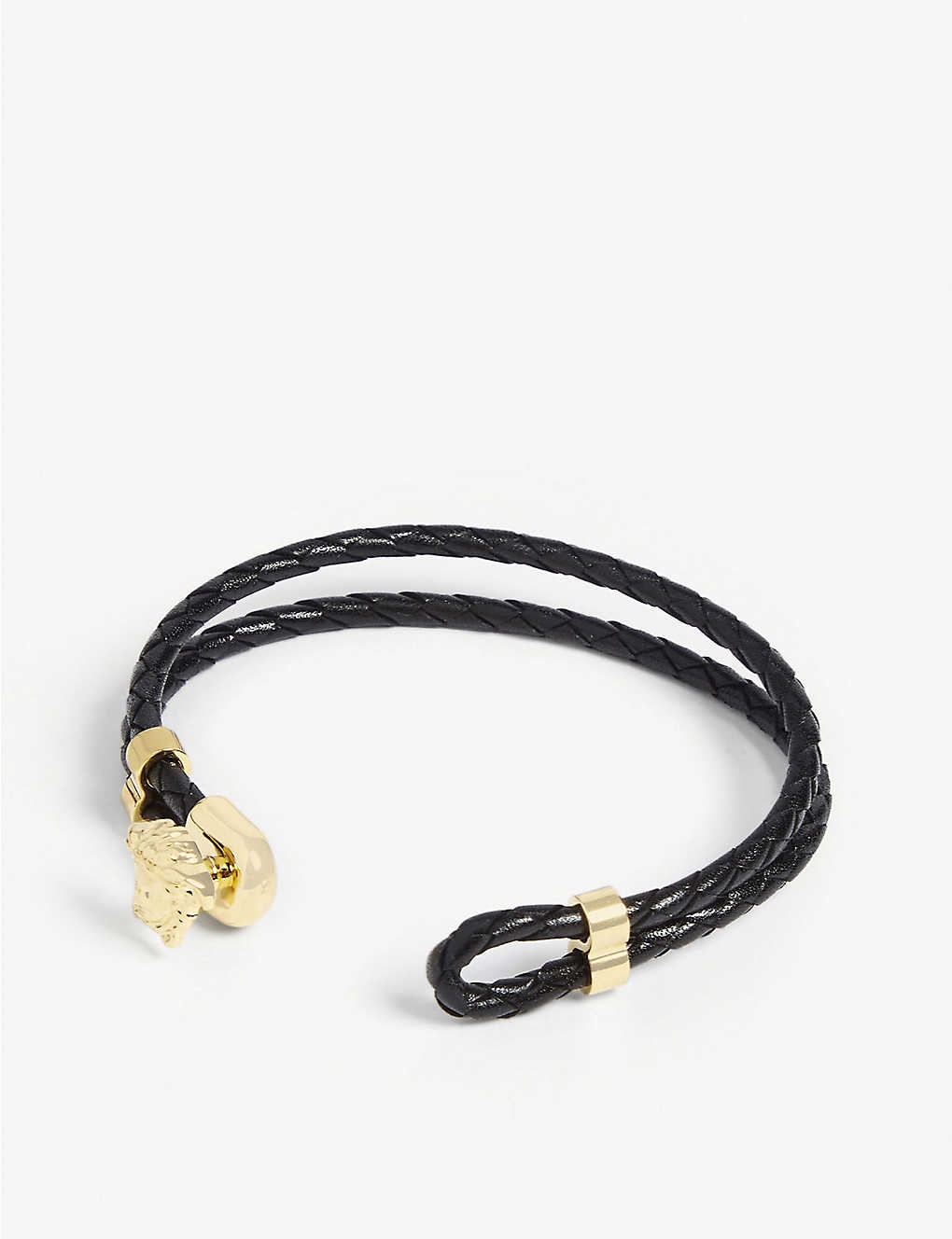 Medusa braided leather bracelet - 3