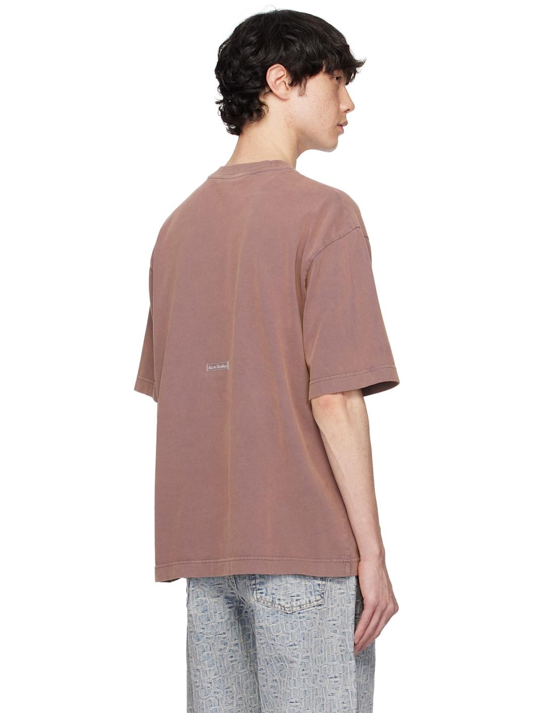 Purple Relaxed Fit Crew Neck T-shirt - 3