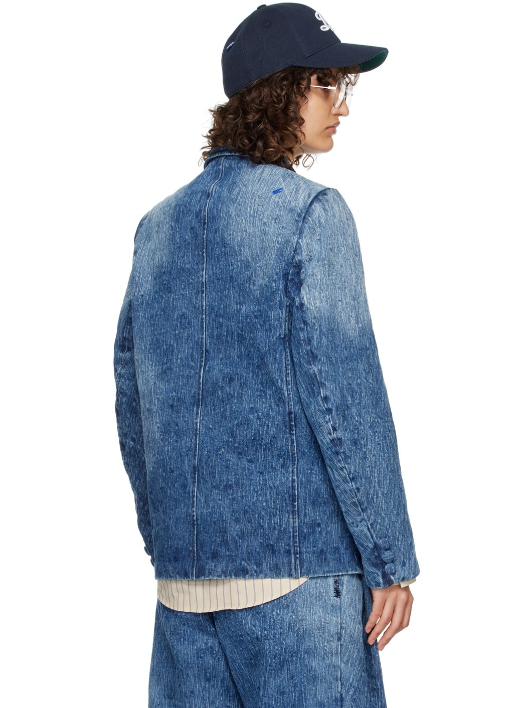 Blue Drush Denim Blazer - 3