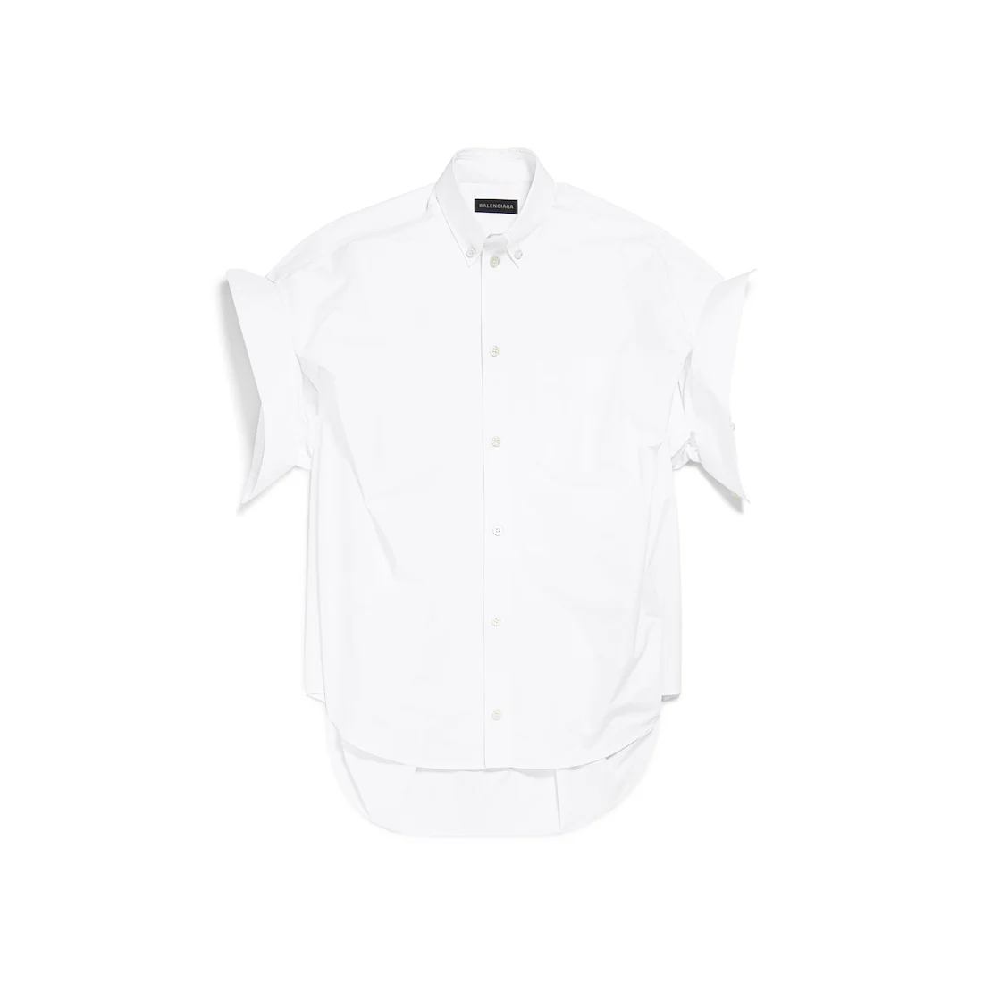 Women's Tucked Sleeve Shirt in White - 1