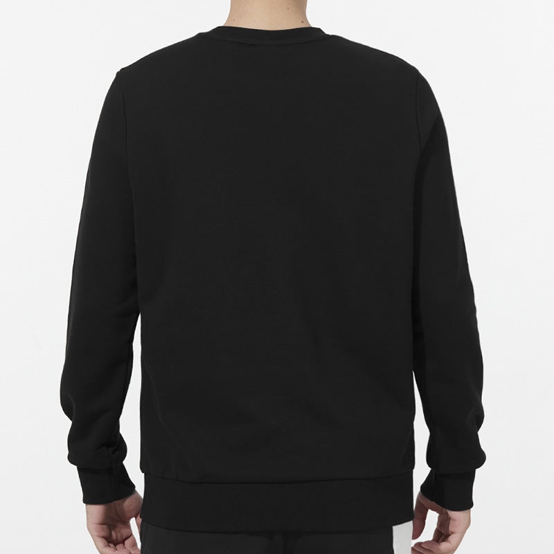 PUMA Classics Logo Crew Bronzing Large Logo Sports Round Neck Pullover Black 531367-51 - 4