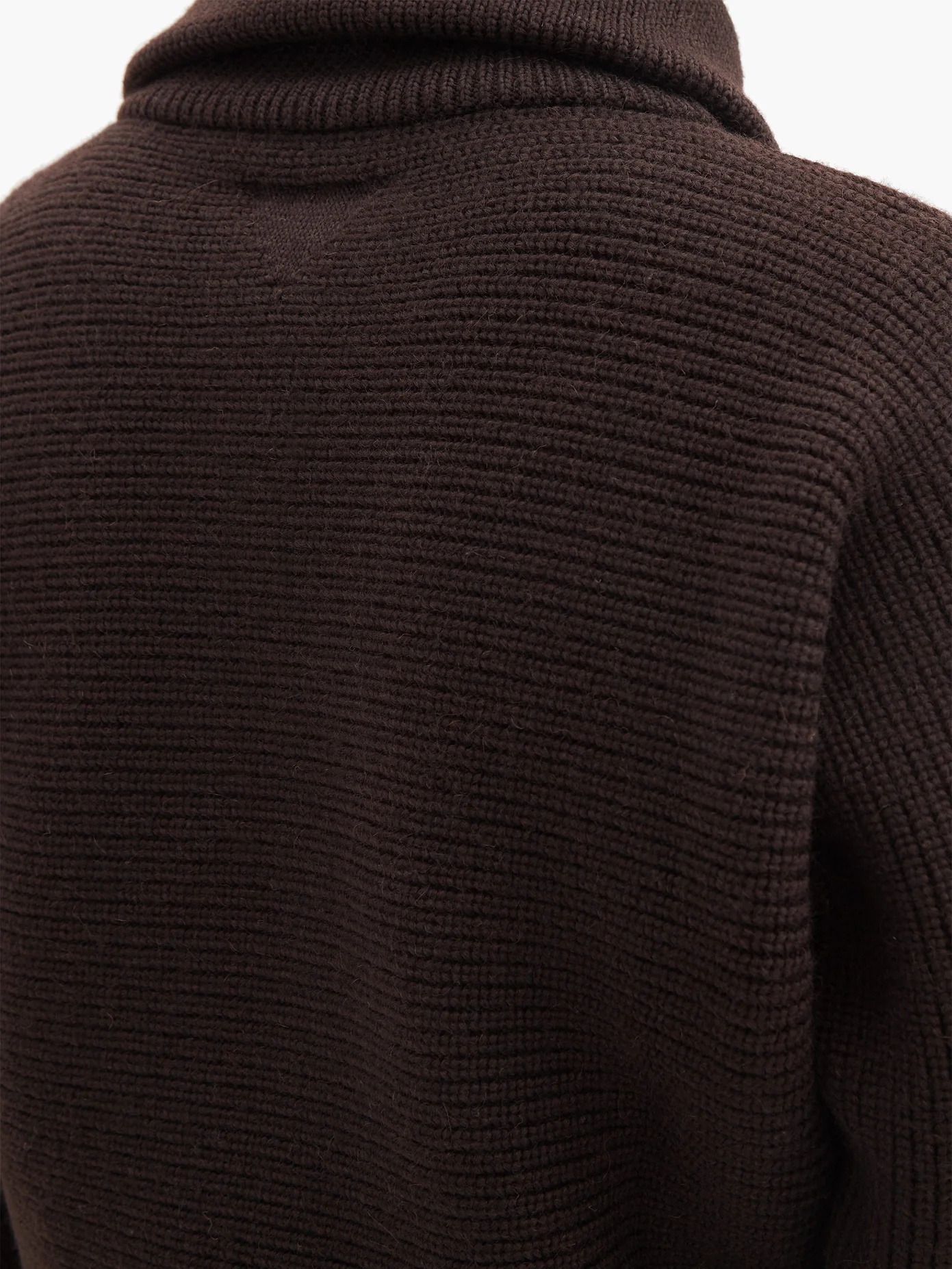 Foldover-collar wool-blend sweater - 4