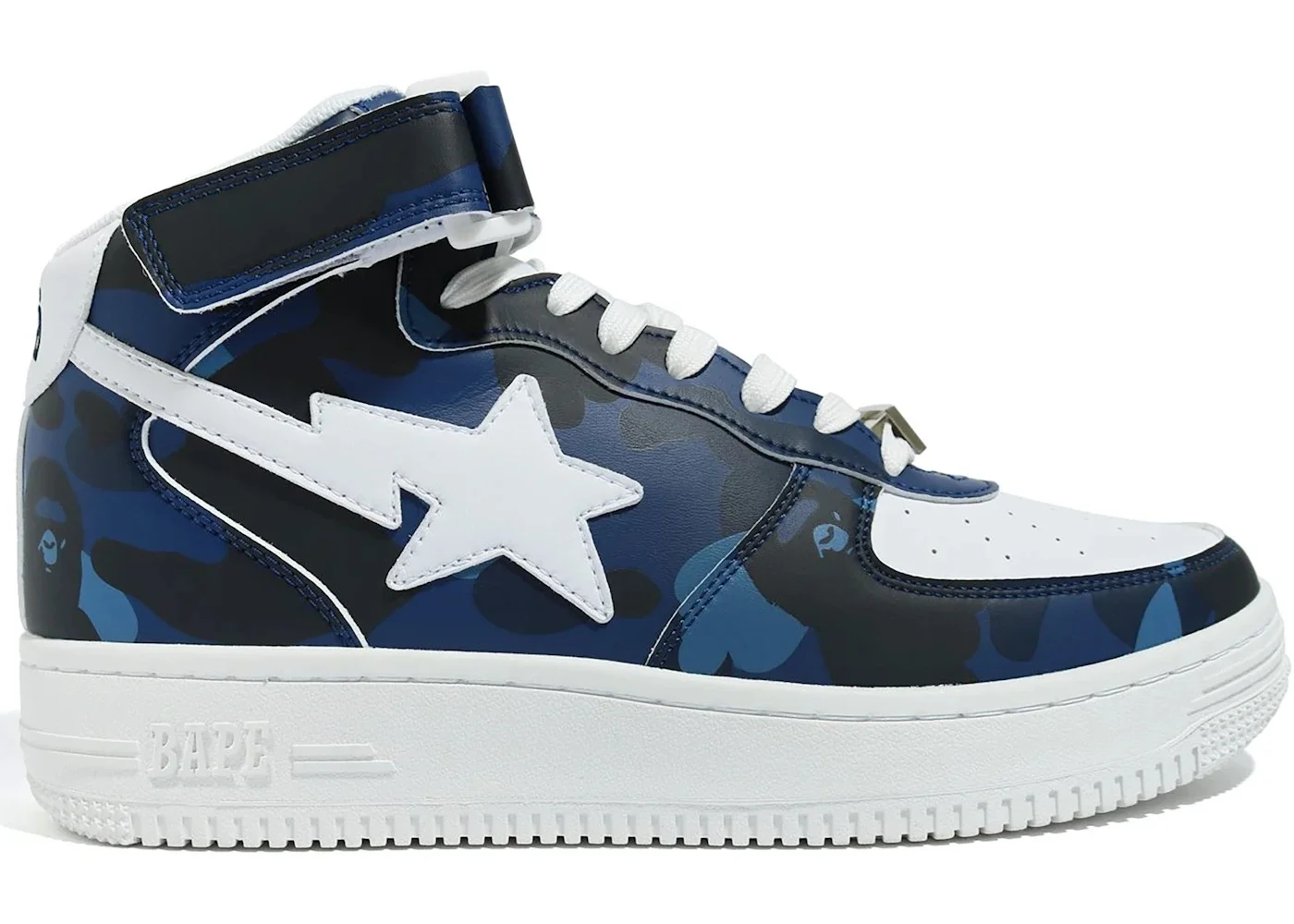 A Bathing Ape Bape Sta Mid Camo Navy - 1