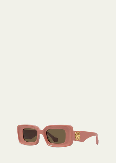 Loewe Anagram Beveled Acetate Rectangle Sunglasses outlook