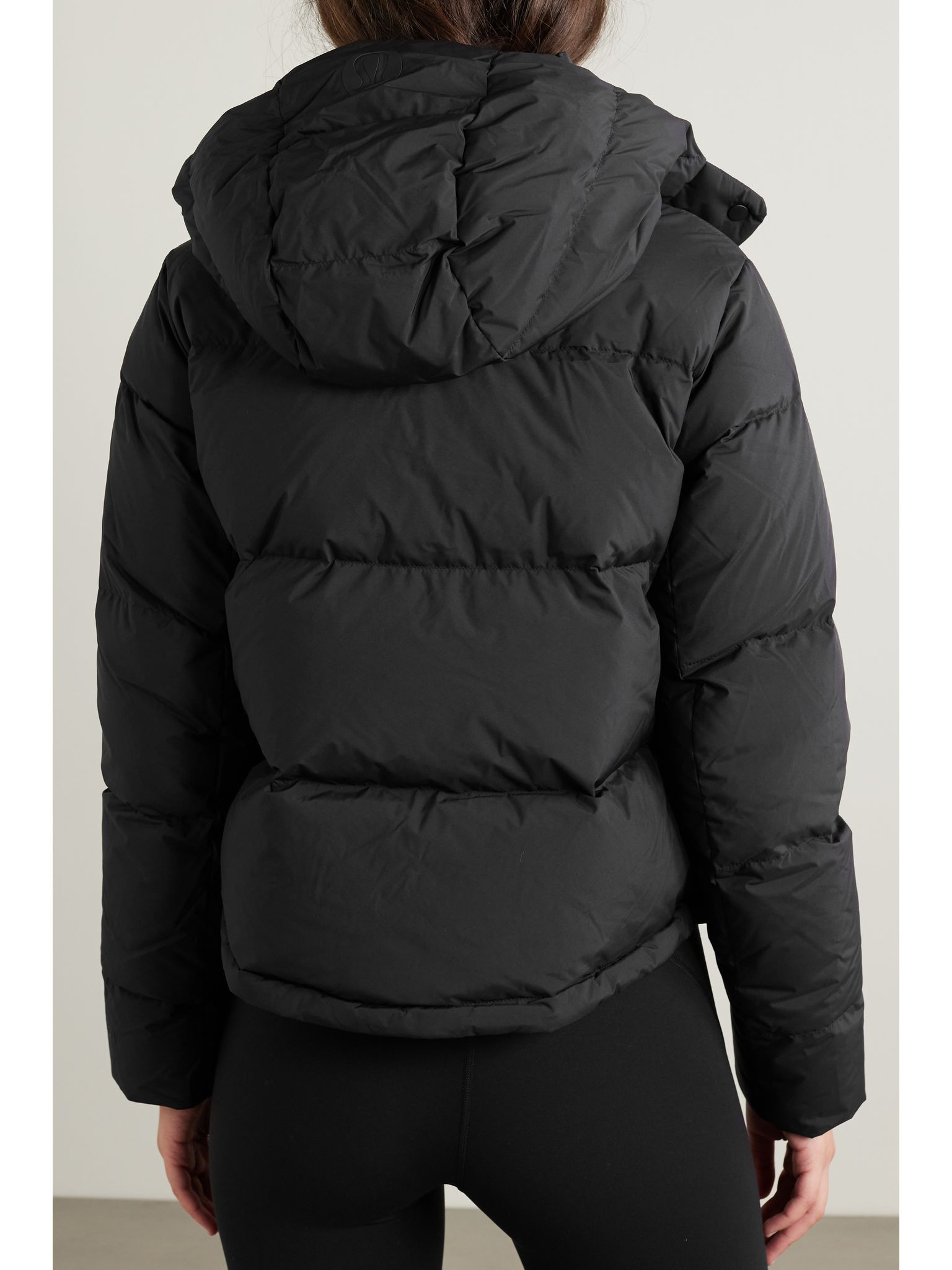 Wunder Puff hooded quilted recycled-SoftMatte™ down jacket Black - 4