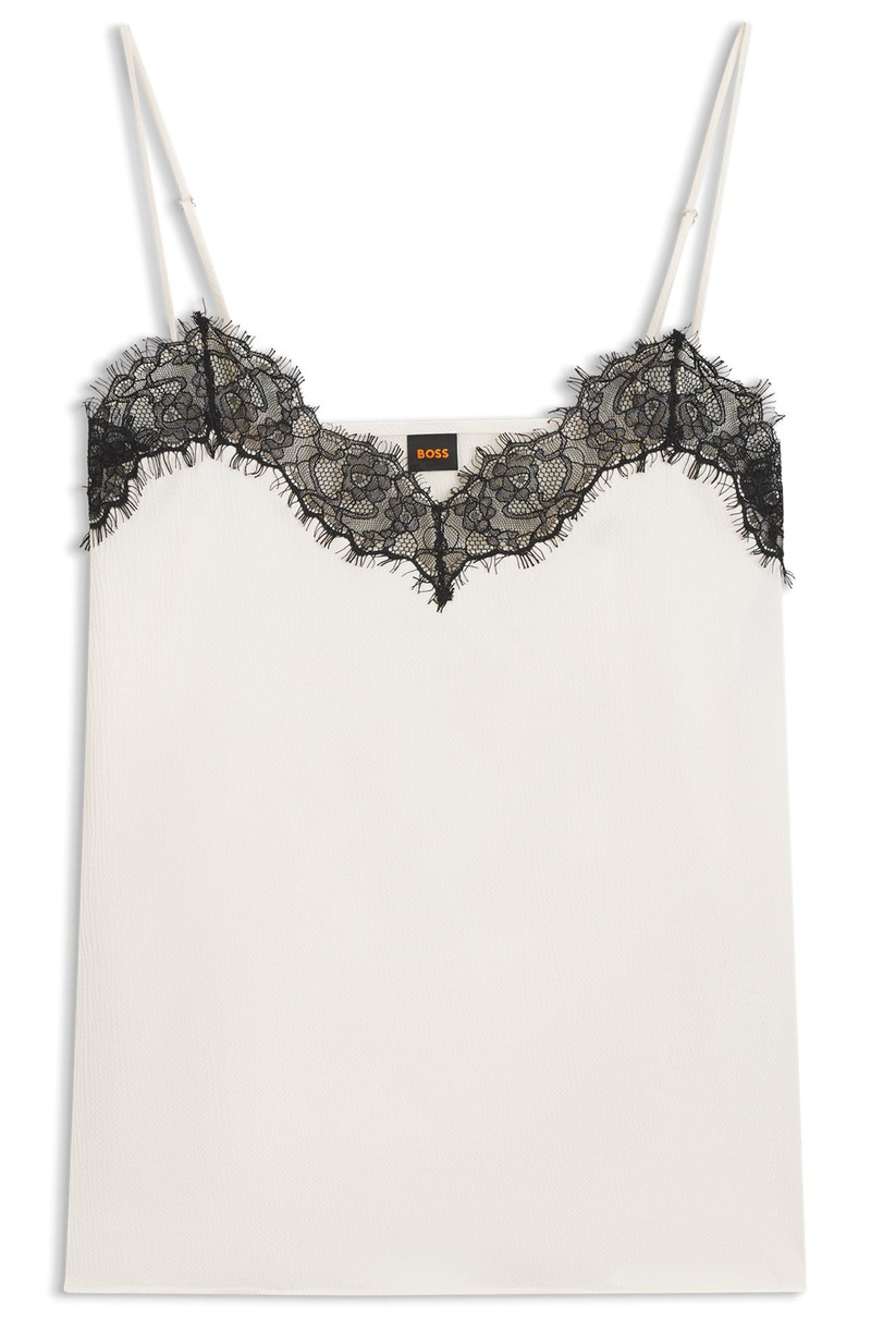 SATIN CAMISOLE WITH LACE DETAILS 1