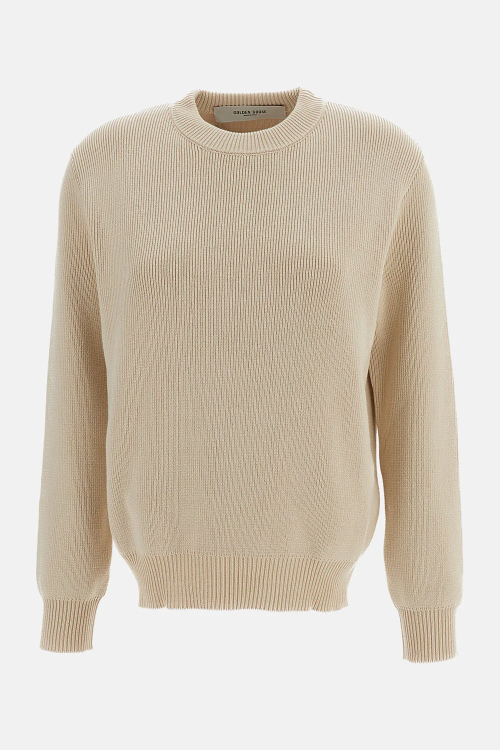 COTTON CREWNECK SWEATER WITH LOGO - 1