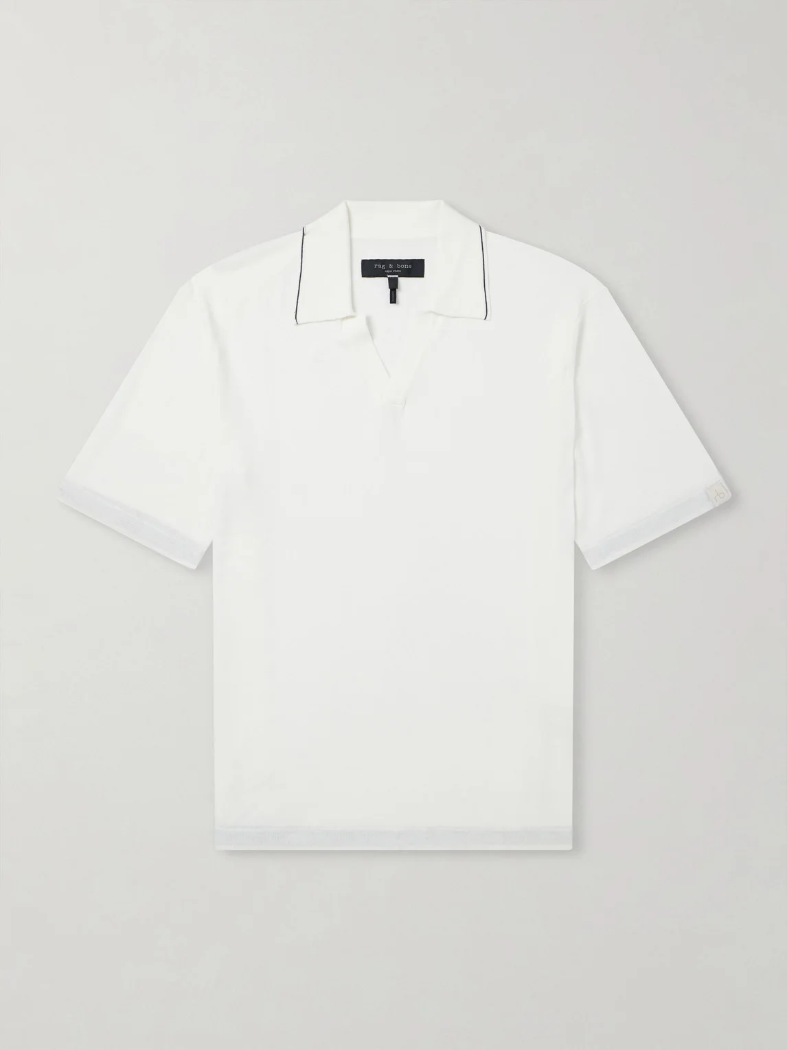 Conrad Cotton and Silk-Blend Polo Shirt - 1