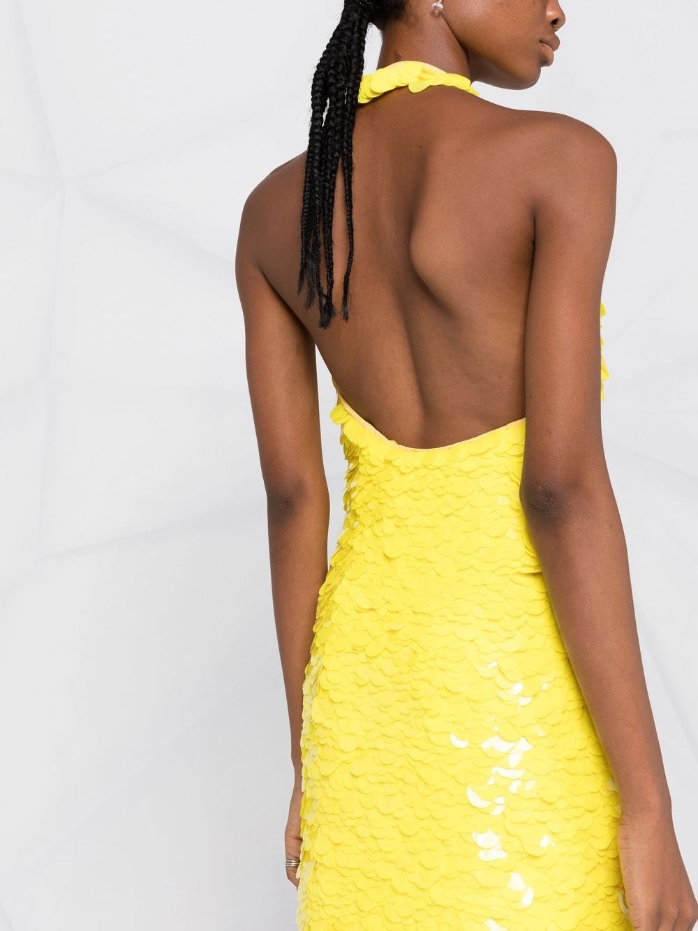 scale-effect cut-out mini dress - 5