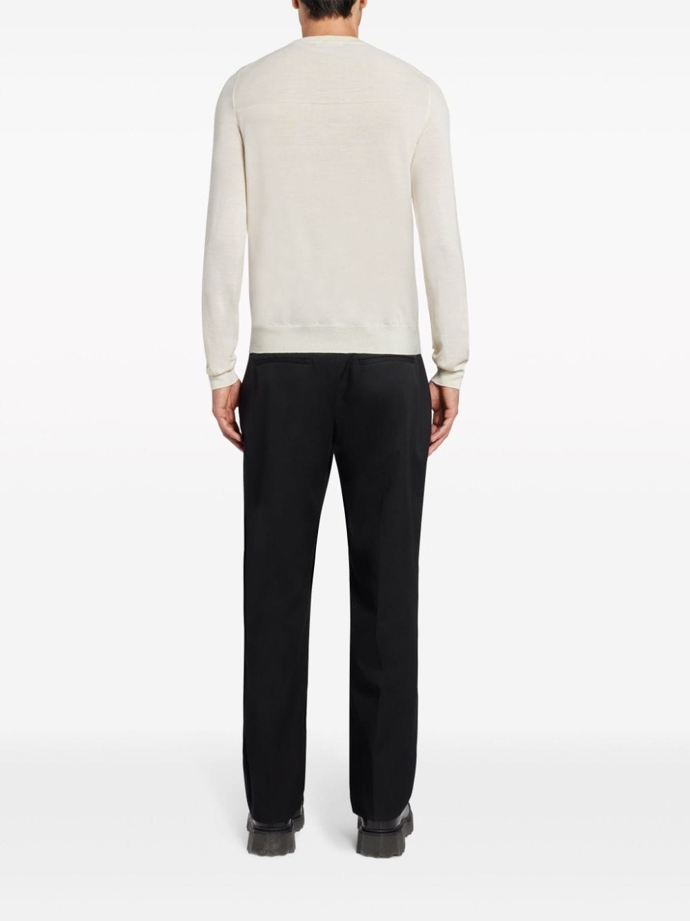 crew-neck virgin wool jumper - 4