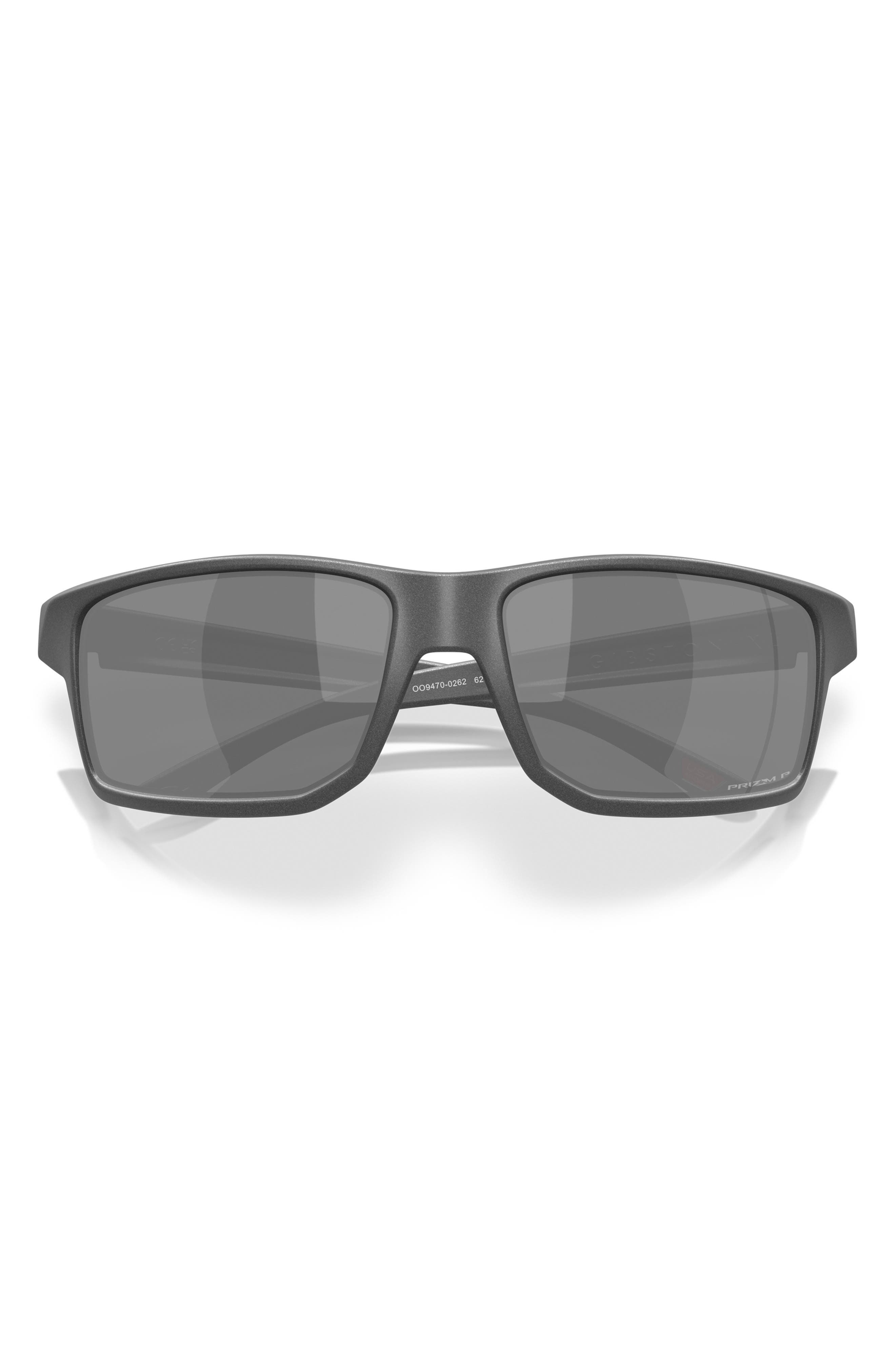 Oakley Gibston XL 62mm Rectangular Sunglasses in Black Grey at Nordstrom - 4