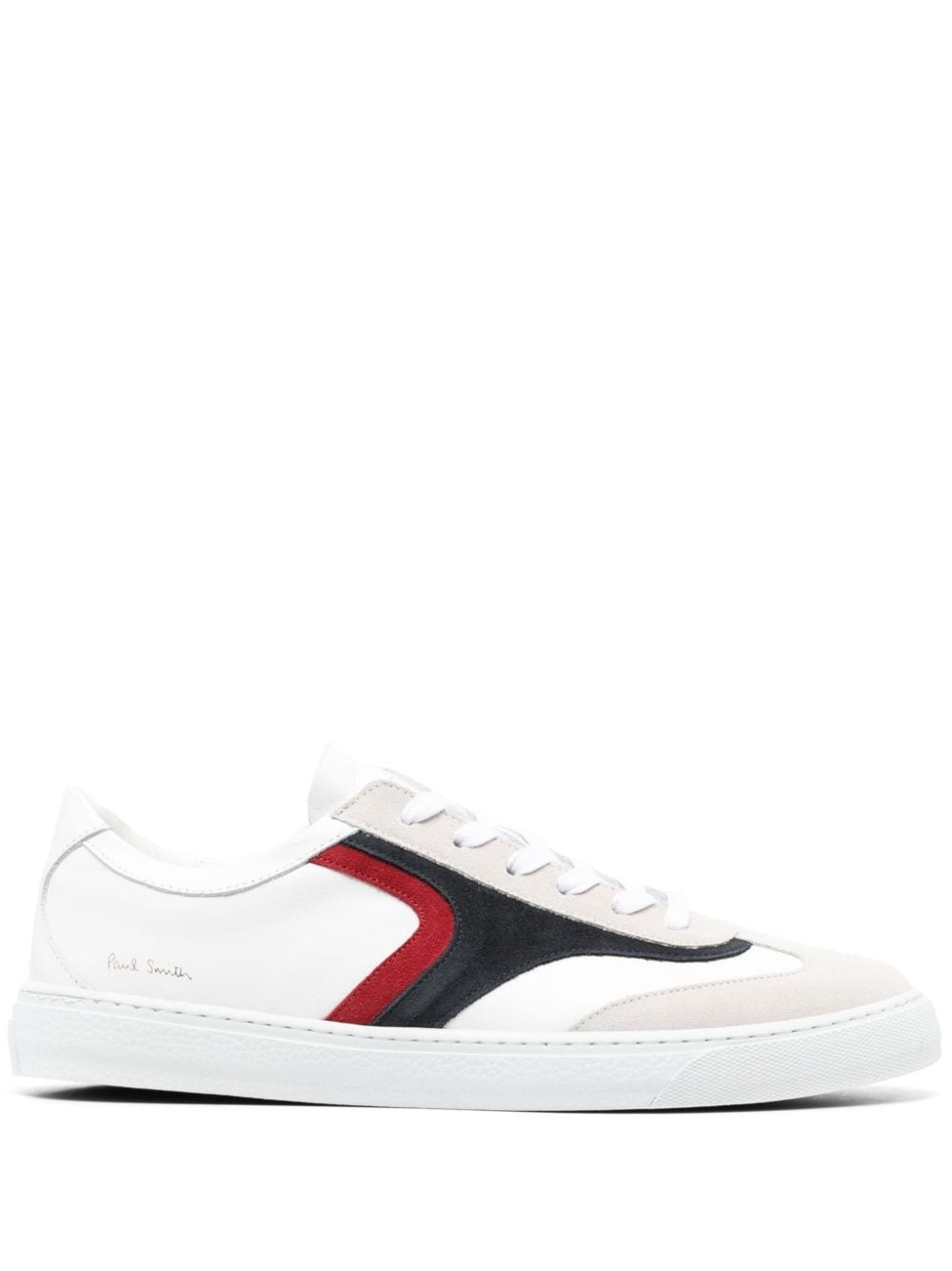 leather lace-up sneakers - 1