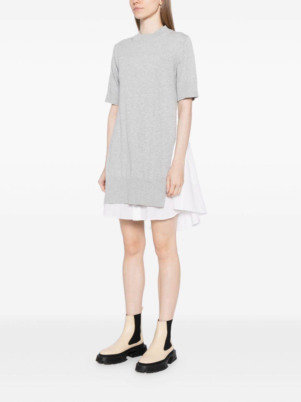 poplin-patch dress - 3