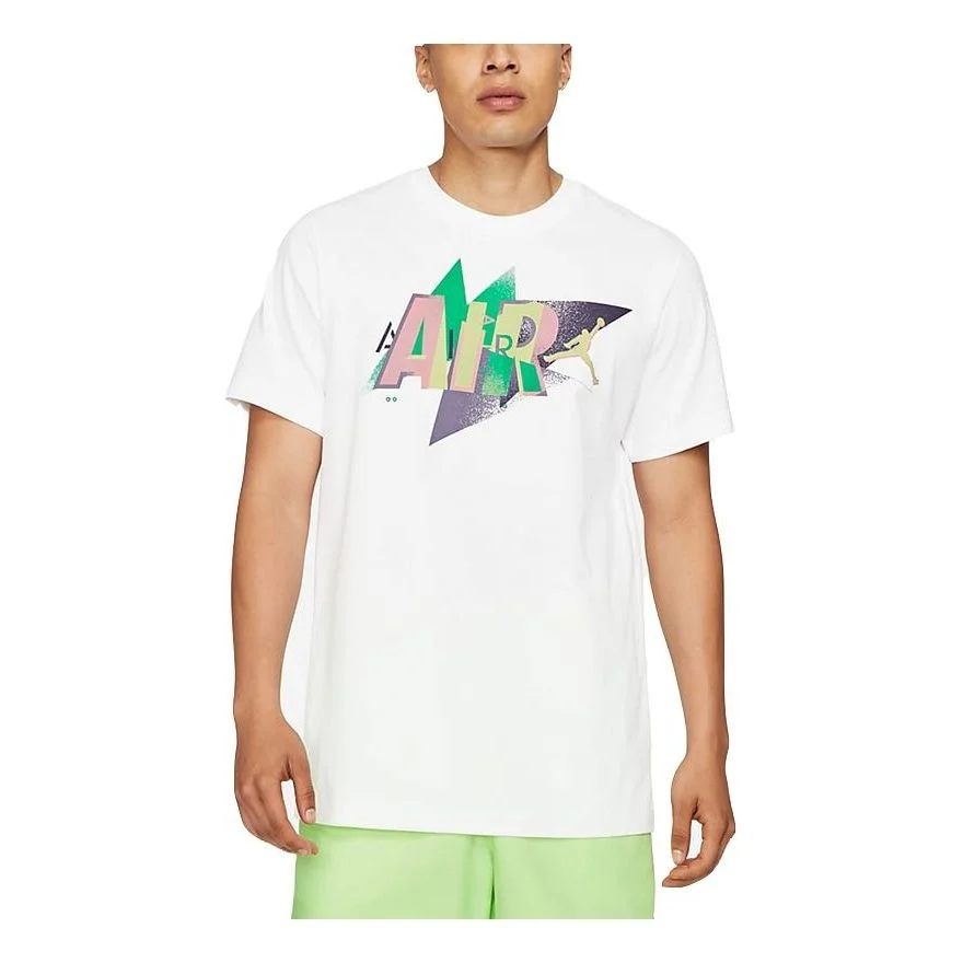 Air Jordan Casual Sports Basketball Breathable Training Short Sleeve White CZ8395-100 - 1
