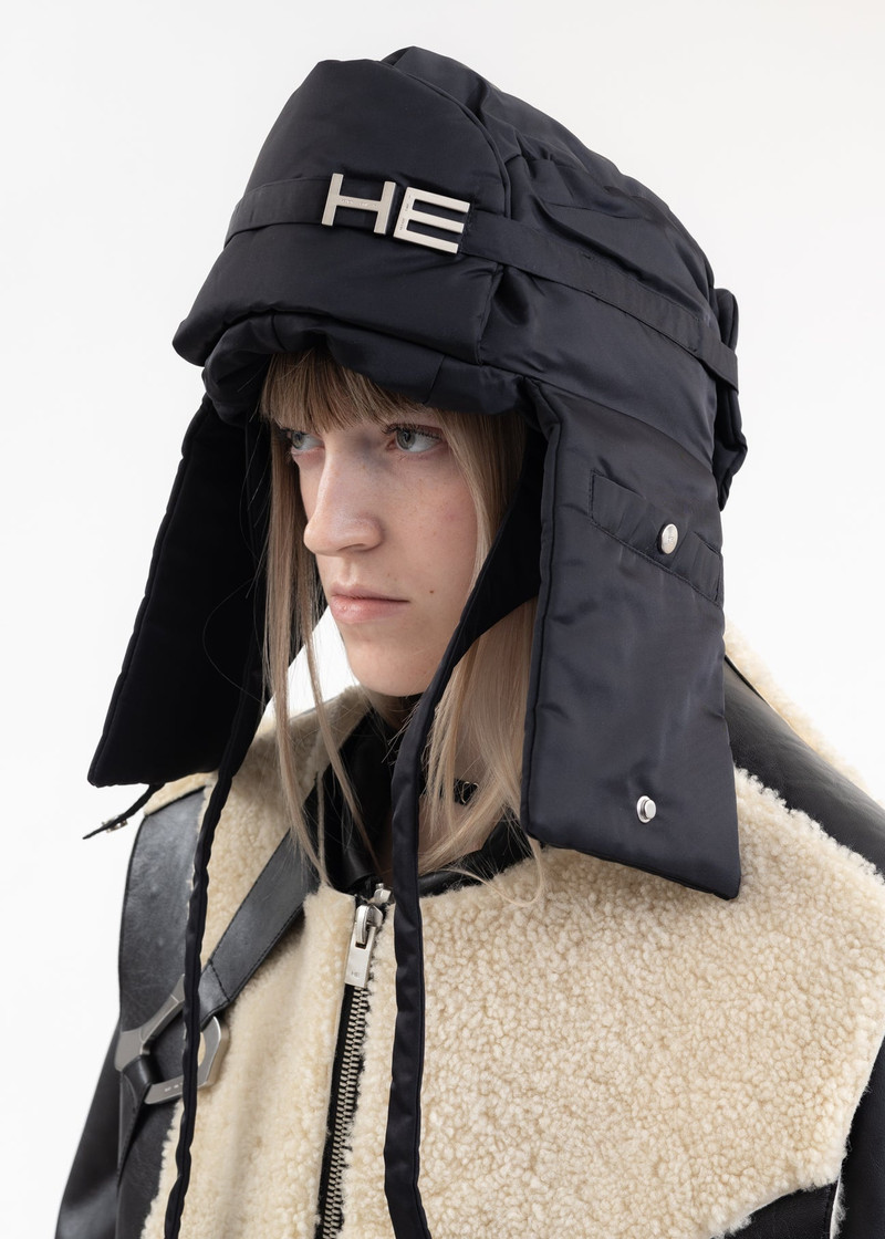 BLACK SURREPTITIOUS TRAPPER HAT 1