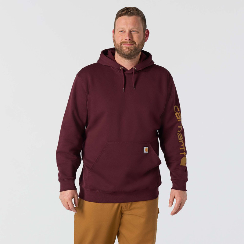 Loose Fit Midweight Logo Sleeve Graphic Hoodie 3