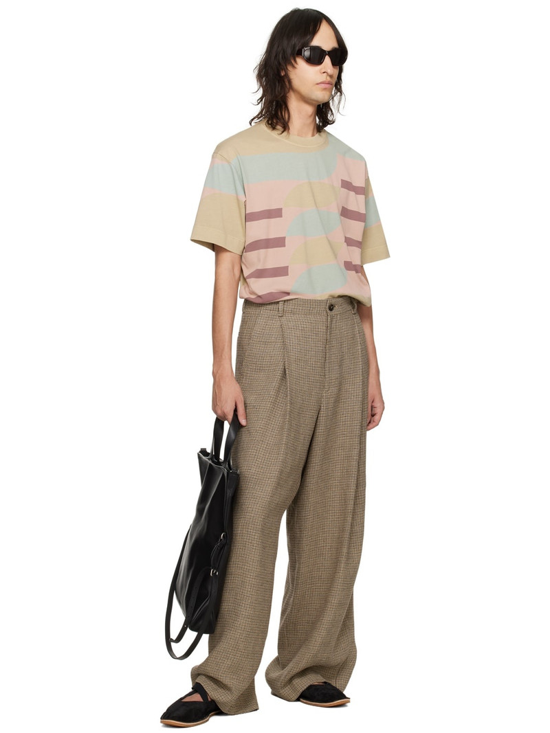 Dries Van Noten Brown Herringbone Trousers outlook