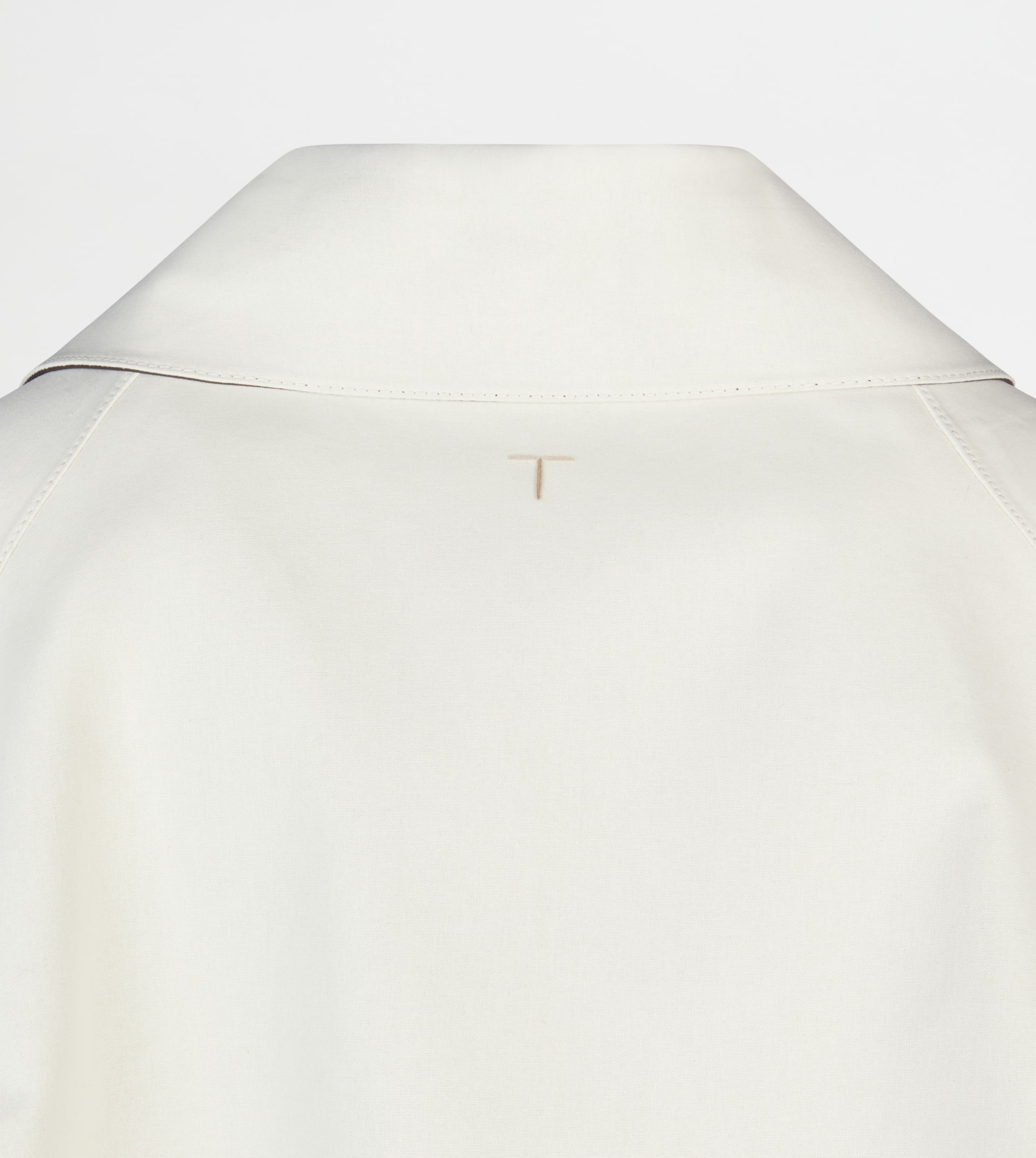 SHORT JACKET IN COTTON - WHITE - 3