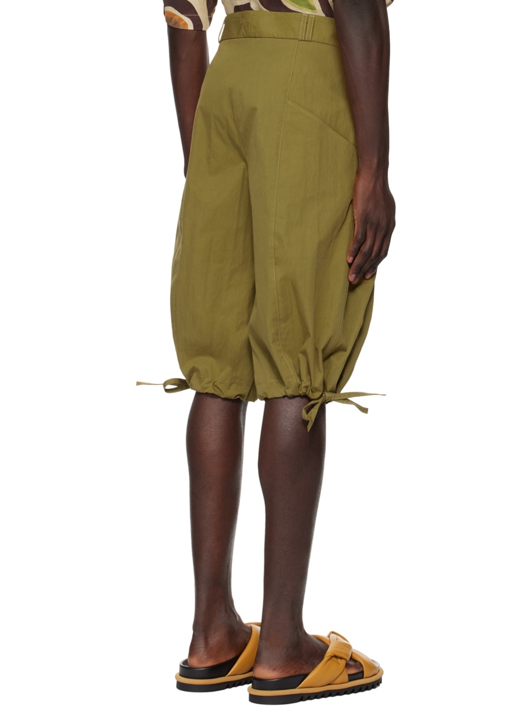 Khaki Drawstring Shorts - 3